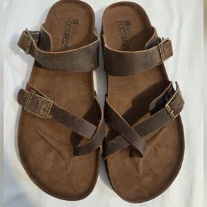 Never worn Gracie Leather Footbeds Sandal